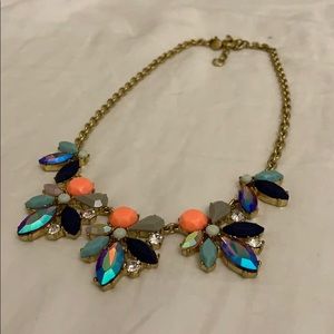 Multi-colored Gold J Crew Necklace